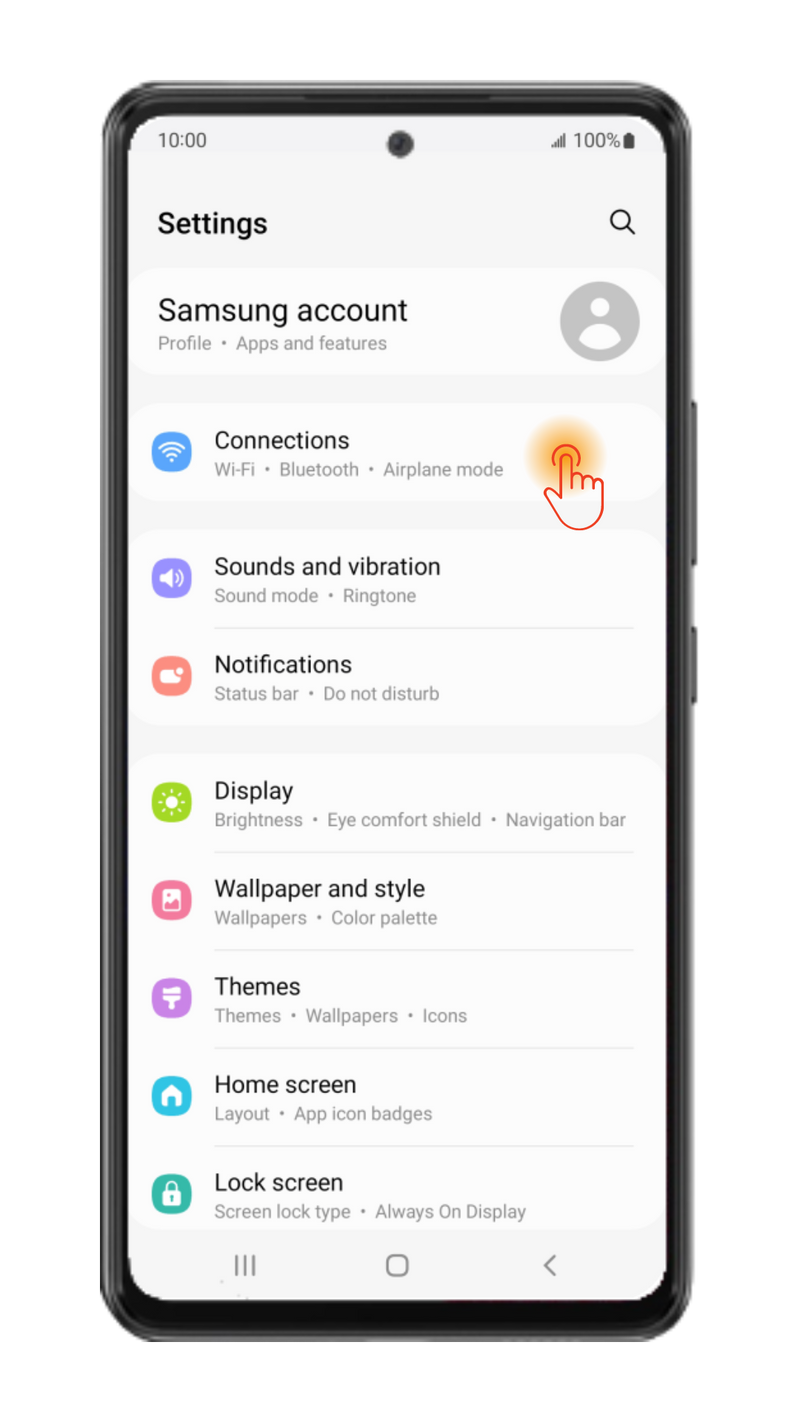 Go to Settings > Connections