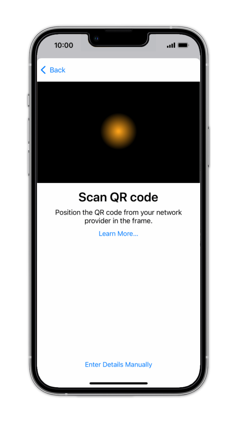 Scan the Flash eSIM QR Code
